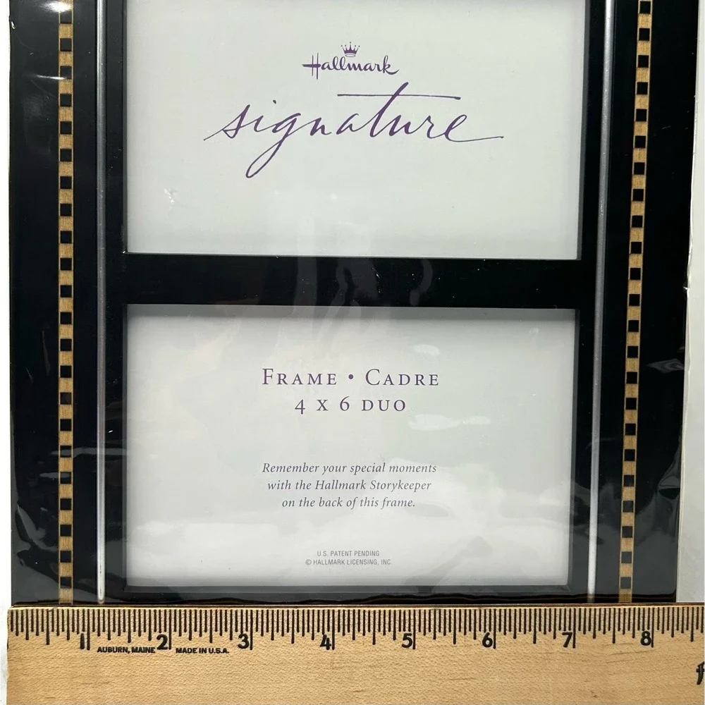Hallmark Signature Black Wood & Metal Frame 4x6‎ Photo Duo with Box